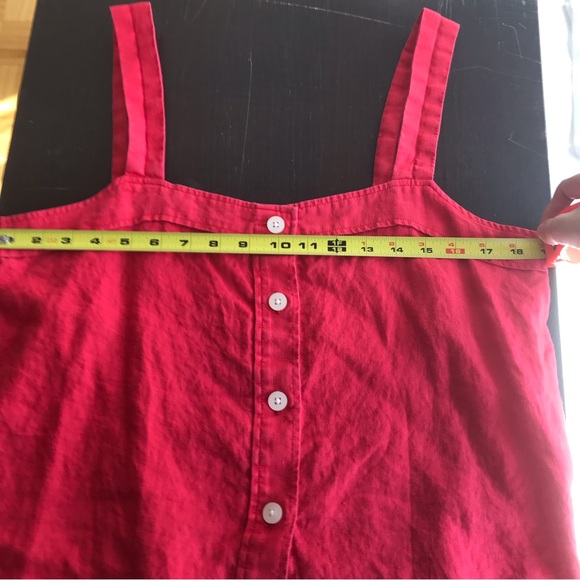 Everlane red linen top size 12 button up - Picture 7 of 9